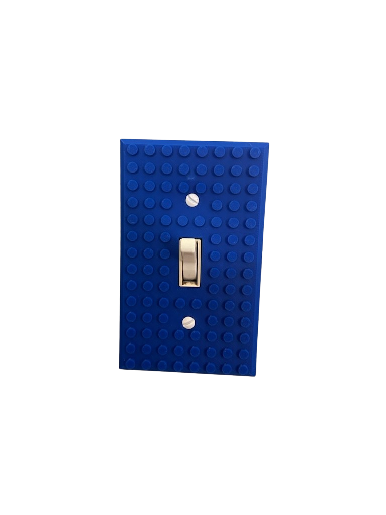 Brick Wall Plate, Single Toggle Light Switch Cover for Kids Bedroom, Game Room, 1-Gang