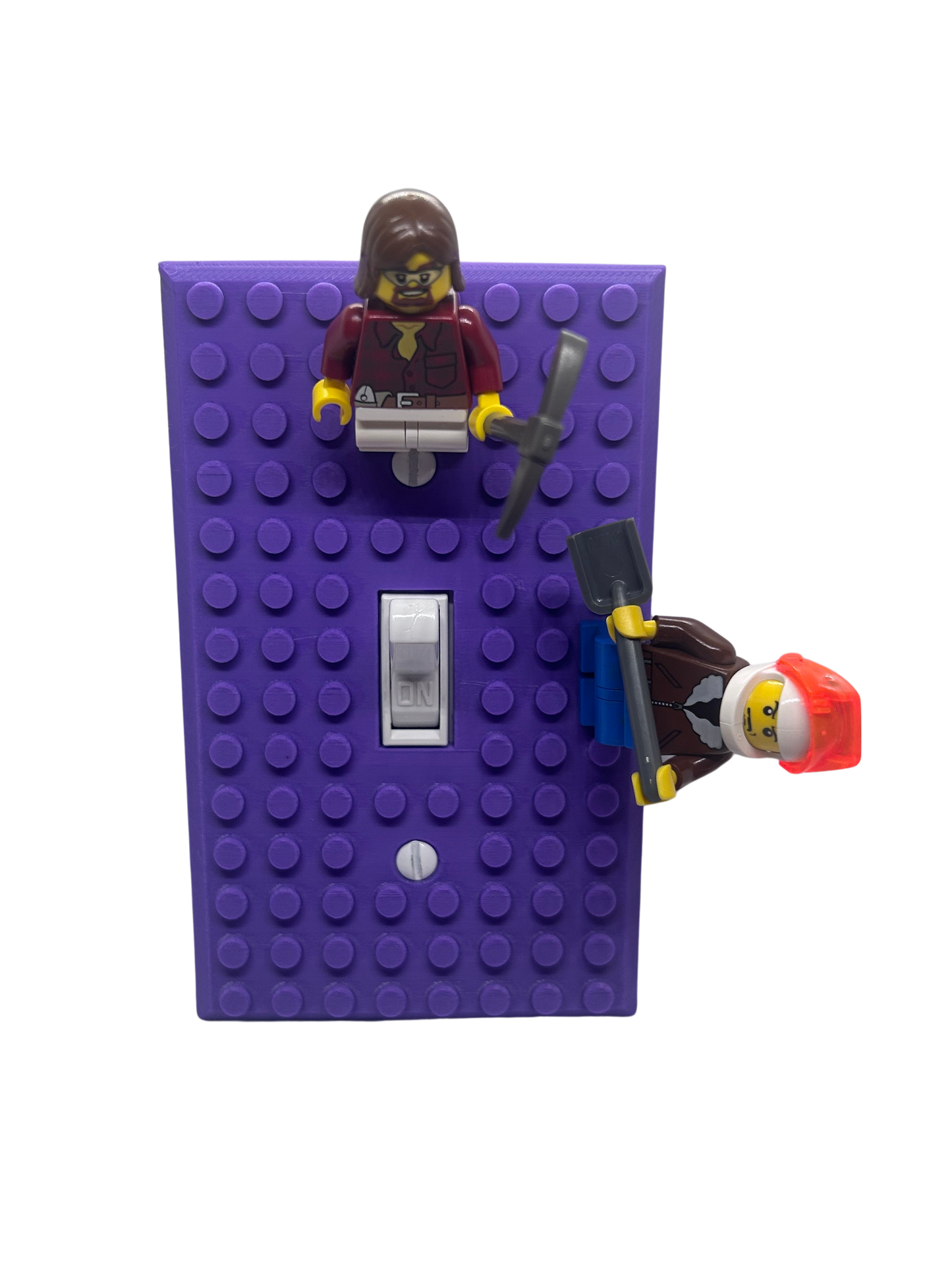 Brick Wall Plate, Single Toggle Light Switch Cover for Kids Bedroom, Game Room, 1-Gang