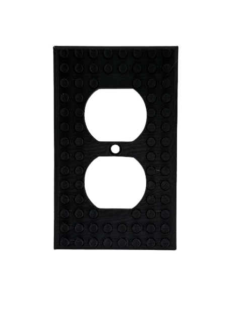 Brick Wall Plate, Electrical Outlet Cover for Kids Bedroom, Game Room, 1-Gang