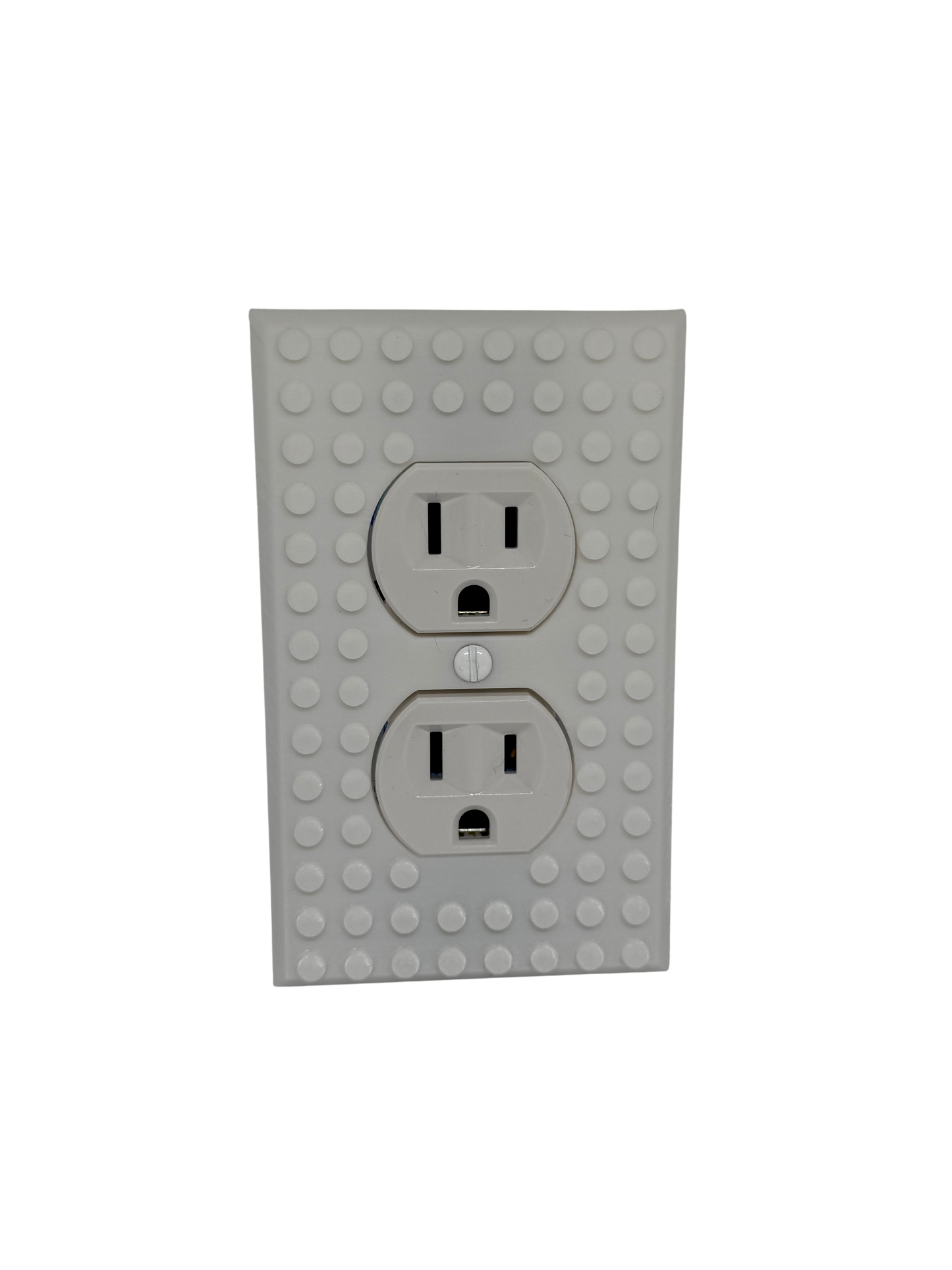 Brick Wall Plate, Electrical Outlet Cover for Kids Bedroom, Game Room, 1-Gang