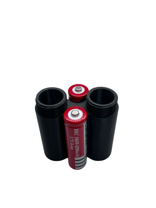 18650 Battery Holder, Travel Case (Holds 2 Batteries)
