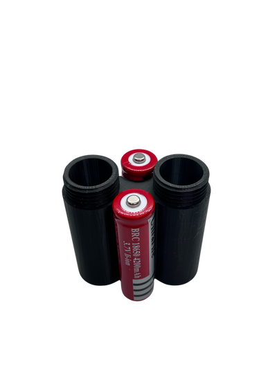 18650 Battery Holder, Travel Case (Holds 2 Batteries)