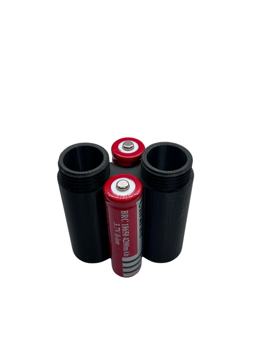 18650 Battery Holder, Travel Case (Holds 2 Batteries)