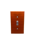 Brick Wall Plate, Single Toggle Light Switch Cover for Kids Bedroom, Game Room, 1-Gang