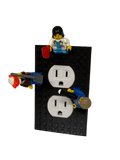 Brick Wall Plate, Electrical Outlet Cover for Kids Bedroom, Game Room, 1-Gang
