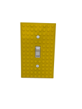 Brick Wall Plate, Single Toggle Light Switch Cover for Kids Bedroom, Game Room, 1-Gang