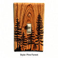 Designz3D Rustic Light Switch Cover Plate – Decorative Wood Grain Single Toggle Wall Plate, Farmhouse Cabin Lodge Country Home Decor, Wildlife, Mountain, Hunting & Outdoor Designs – Multiple Styles